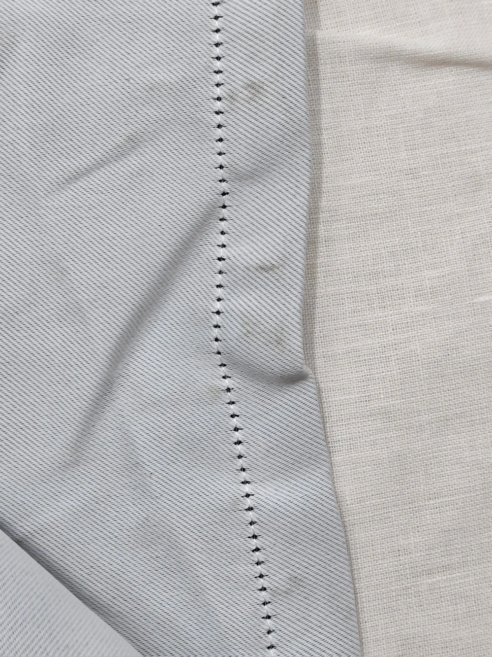QUINCE Set Of 2 48x96 European Linen True Blackout Curtains Cream 0479